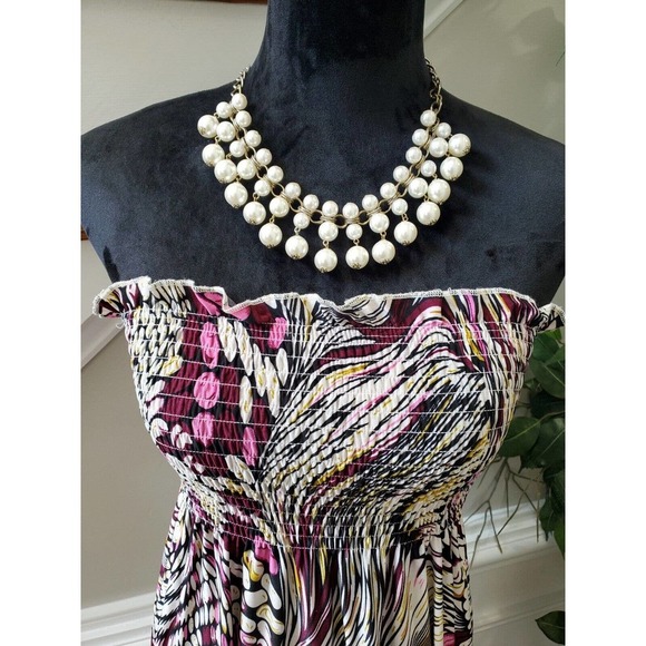 Just Love Women's Multicolor Polyester Off The Shoulder Long Maxi Dress Size L - Picture 2 of 10